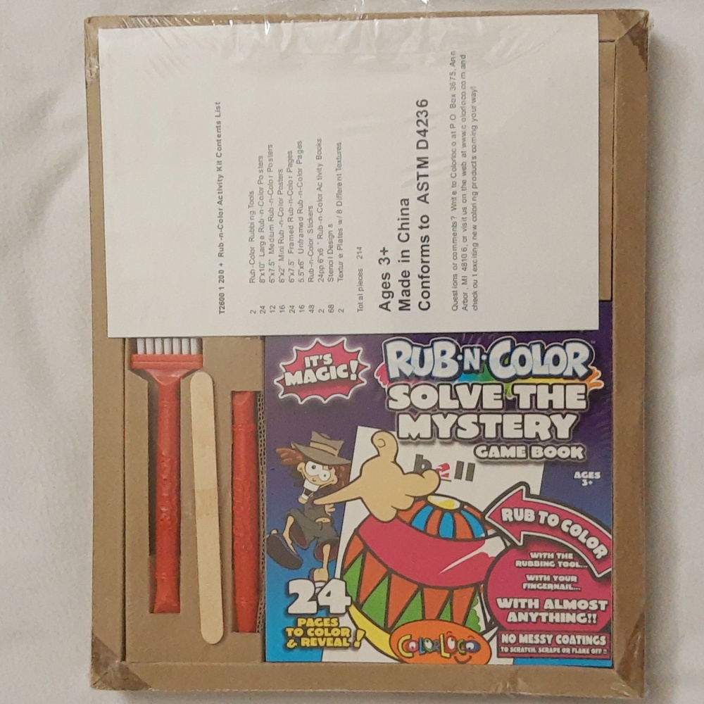 Rub N Color Solve The Mystery Game Book Activity Set